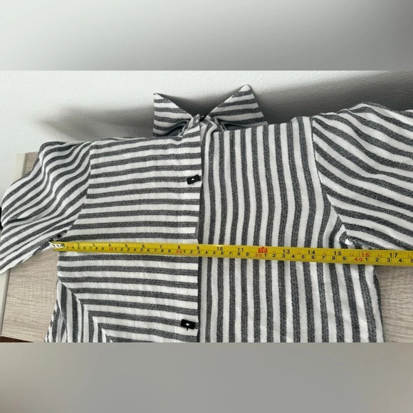 Soft Surroundings Standout Shirt Striped Asymmetrical Hem Button Front Tunic PXS - Picture 6 of 8